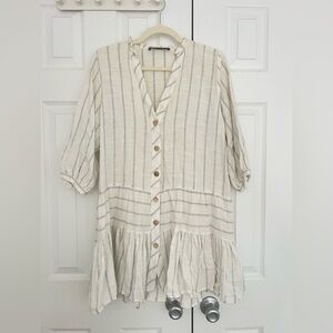 Zara Striped Long Sleeve Dress